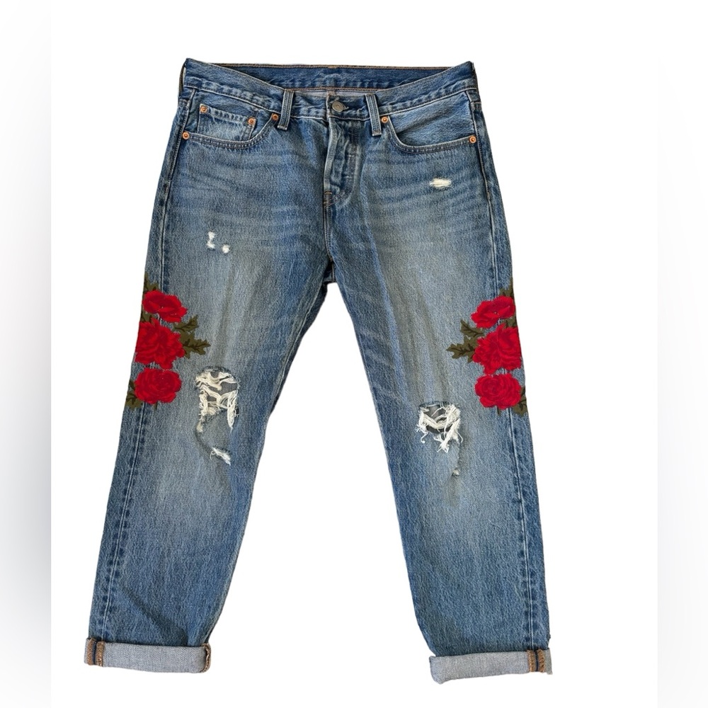 LEVI’S 501 EMBROIDERED JEANS